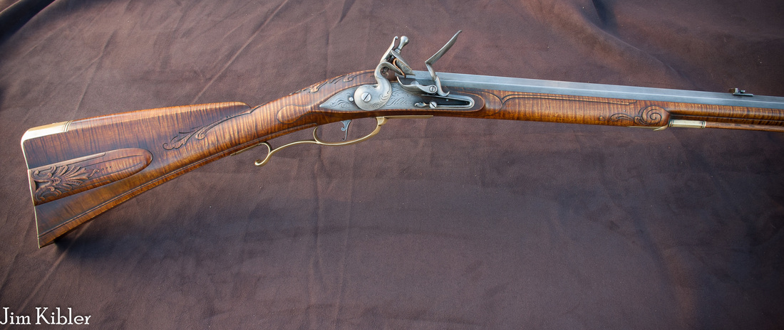 Jim Kibler muzzleloader rifle curly maple